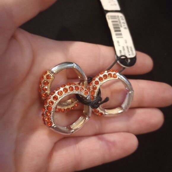 Lane Bryant 3 piece silver tone ring set;NWT - Picture 5 of 9